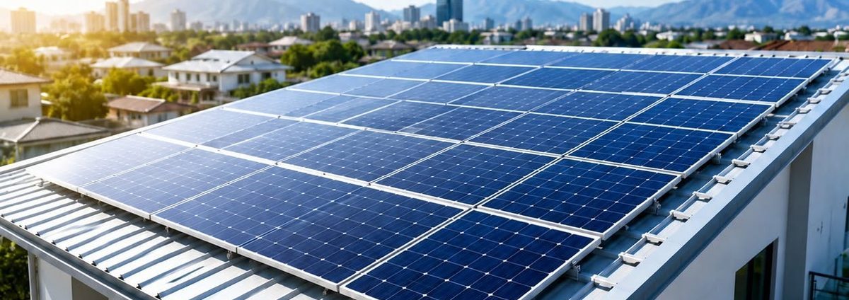 Hệ điện mặt trời áp mái lắp trên mái nhà dân